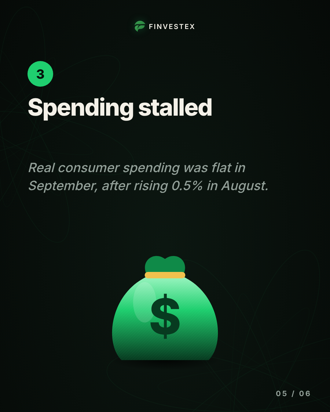 Q3 GDP rose 3.4%, but September inflation ran hotter — slide 5 of 6