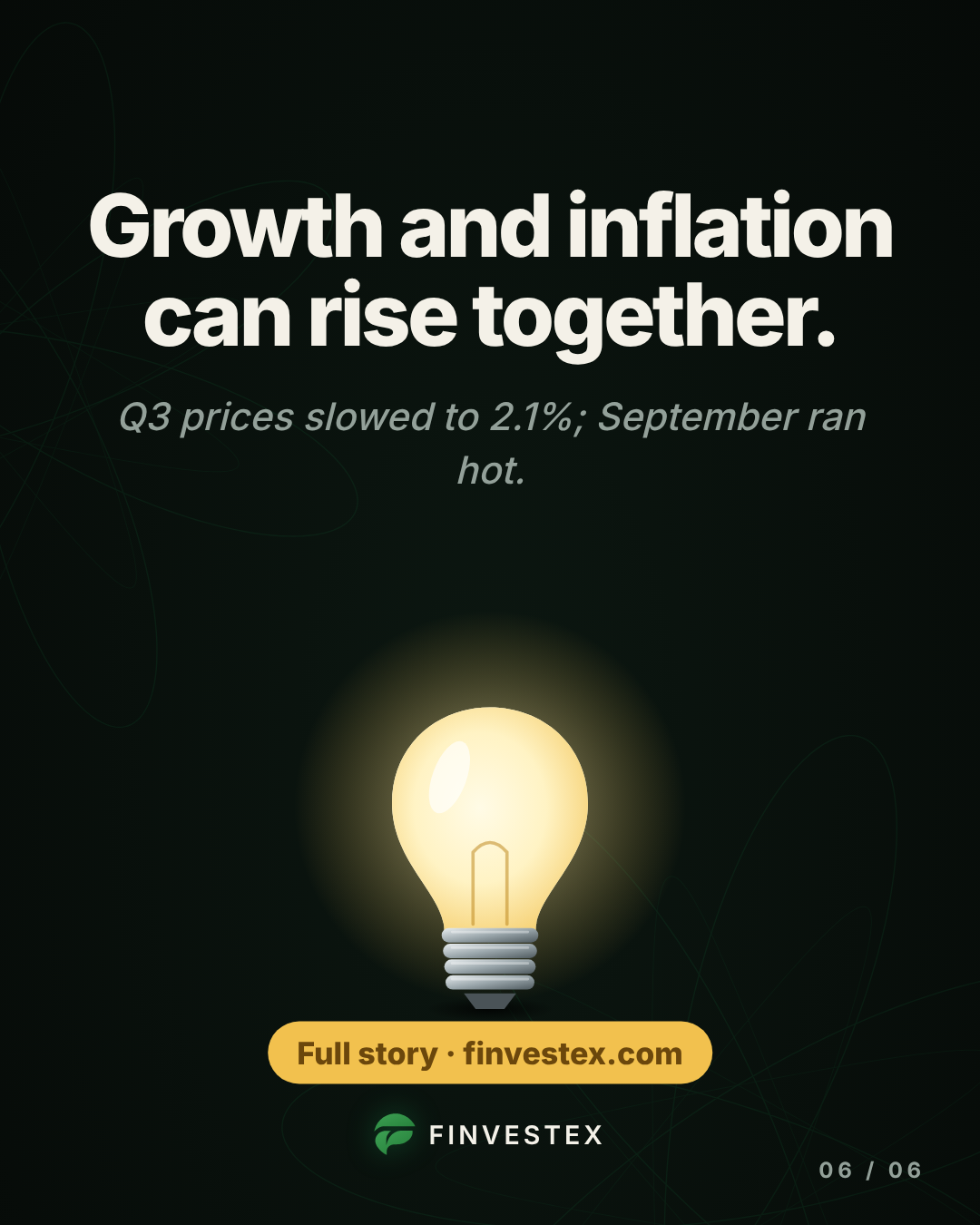Q3 GDP rose 3.4%, but September inflation ran hotter — slide 6 of 6
