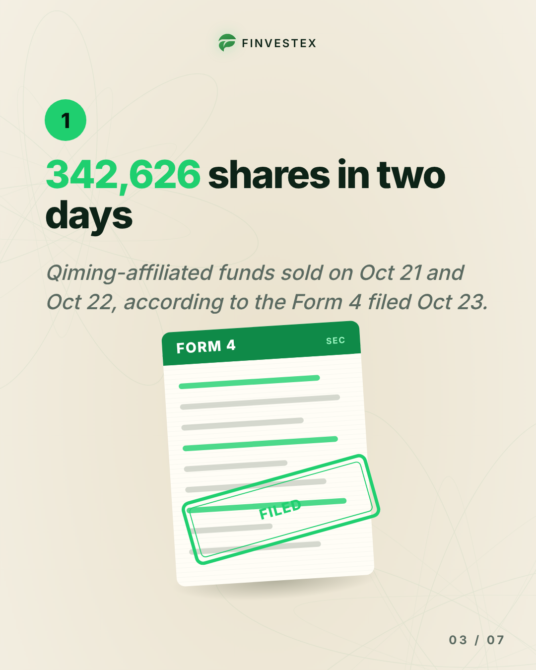 A VC fund sold $10.3M of Alamar stock at 76% above the IPO price — slide 3 of 7